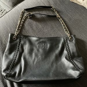 Tory Burch Marion Black Leather Bag